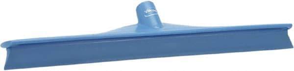 Vikan - 19.67" Rubber Blade Floor Squeegee - Single Edge, Blue, Plastic Holder - USA Tool & Supply