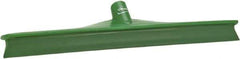 Vikan - 19.67" Rubber Blade Floor Squeegee - Single Edge, Green, Plastic Holder - USA Tool & Supply