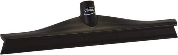 Vikan - 15-3/4" Rubber Blade Floor Squeegee - Single Edge, Black, Plastic Holder - USA Tool & Supply