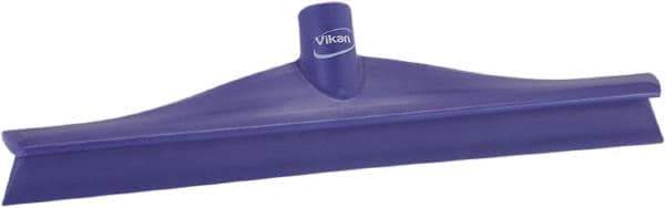 Vikan - 15-3/4" Rubber Blade Floor Squeegee - Single Edge, Purple, Plastic Holder - USA Tool & Supply