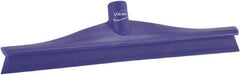 Vikan - 15-3/4" Rubber Blade Floor Squeegee - Single Edge, Purple, Plastic Holder - USA Tool & Supply