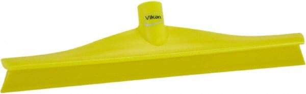 Vikan - 15-3/4" Rubber Blade Floor Squeegee - Single Edge, Yellow, Plastic Holder - USA Tool & Supply