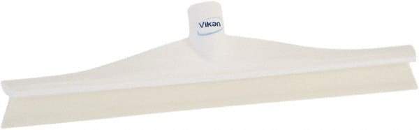 Vikan - 15-3/4" Rubber Blade Floor Squeegee - Single Edge, White, Plastic Holder - USA Tool & Supply