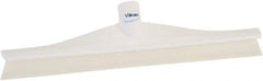 Vikan - 15-3/4" Rubber Blade Floor Squeegee - Single Edge, White, Plastic Holder - USA Tool & Supply