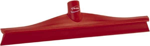 Vikan - 15-3/4" Rubber Blade Floor Squeegee - Single Edge, Red, Plastic Holder - USA Tool & Supply