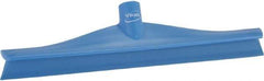 Vikan - 15-3/4" Rubber Blade Floor Squeegee - Single Edge, Blue, Plastic Holder - USA Tool & Supply