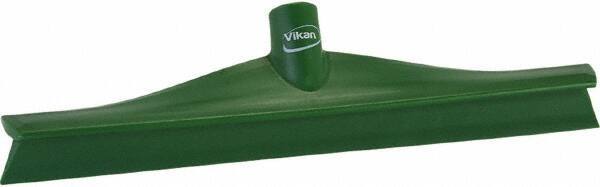 Vikan - 15-3/4" Rubber Blade Floor Squeegee - Single Edge, Green, Plastic Holder - USA Tool & Supply