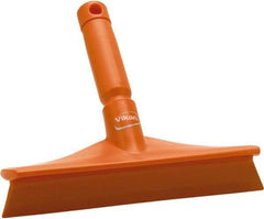 Vikan - 9.84" Rubber Blade Bench Squeegee - Single Edge, Orange, Plastic Holder - USA Tool & Supply