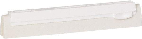 Vikan - 10" Foam Rubber Blade Squeegee Refill - Double Edge, White, Plastic Holder - USA Tool & Supply