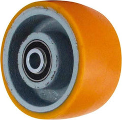 Caster Connection - 6 Inch Diameter x 3 Inch Wide, Polyurethane on Iron Caster Wheel - 2,000 Lb. Capacity, 3-1/4 Inch Hub Length, 3/4 Inch Axle Diameter, Sealed Precision Ball Bearing - USA Tool & Supply