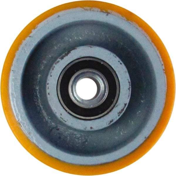 Caster Connection - 6 Inch Diameter x 2 Inch Wide, Polyurethane on Iron Caster Wheel - 1,200 Lb. Capacity, 2.2 Inch Hub Length, 1/2 Inch Axle Diameter, Sealed Precision Ball Bearing - USA Tool & Supply