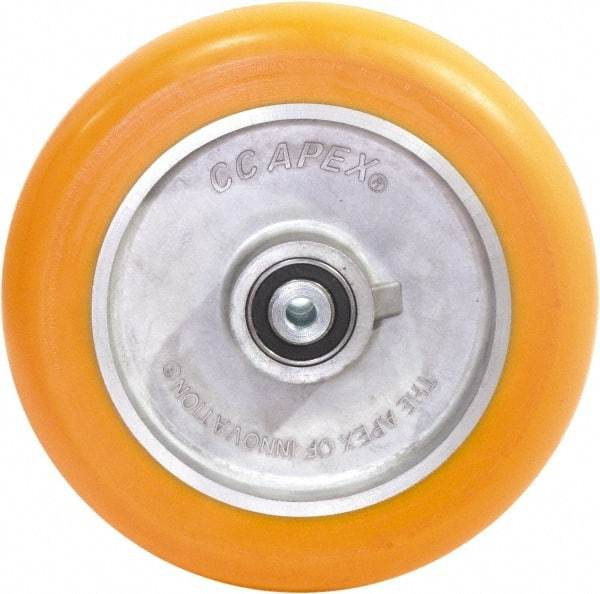 Caster Connection - 10 Inch Diameter x 2 Inch Wide, Polyurethane on Aluminum Caster Wheel - 1,500 Lb. Capacity, 2.2 Inch Hub Length, 1/2 Inch Axle Diameter, Sealed Precision Ball Bearing - USA Tool & Supply