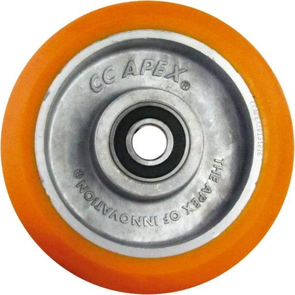 Caster Connection - 6 Inch Diameter x 2 Inch Wide, Polyurethane on Aluminum Caster Wheel - 1,000 Lb. Capacity, 2.2 Inch Hub Length, 1/2 Inch Axle Diameter, Sealed Precision Ball Bearing - USA Tool & Supply