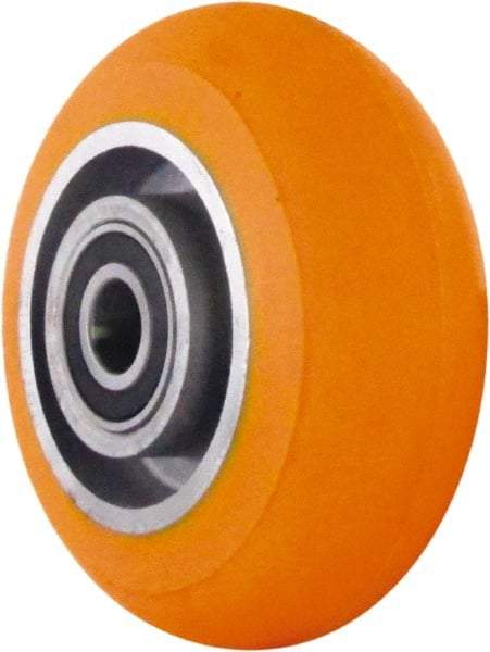 Caster Connection - 5 Inch Diameter x 2 Inch Wide, Polyurethane on Aluminum Caster Wheel - 750 Lb. Capacity, 2.2 Inch Hub Length, 1/2 Inch Axle Diameter, Sealed Precision Ball Bearing - USA Tool & Supply
