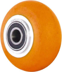Caster Connection - 4 Inch Diameter x 2 Inch Wide, Polyurethane on Aluminum Caster Wheel - 650 Lb. Capacity, 2.2 Inch Hub Length, 1/2 Inch Axle Diameter, Sealed Precision Ball Bearing - USA Tool & Supply