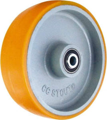 Caster Connection - 10 Inch Diameter x 3 Inch Wide, Polyurethane on Iron Caster Wheel - 2,750 Lb. Capacity, 3-1/4 Inch Hub Length, 3/4 Inch Axle Diameter, Sealed Precision Ball Bearing - USA Tool & Supply