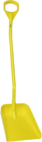 Vikan - 14-3/4" High Square Plastic Shovel - 39" Long D-Grip Handle - USA Tool & Supply