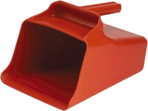 Remco - 128 oz Red Polypropylene Flat Bottom Scoop - 8.7" Wide x 6.7" Deep Bowl, 11" OAL - USA Tool & Supply