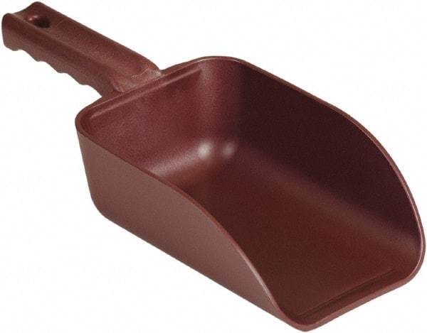 Remco - 32 oz Red Polypropylene & Semi-Ferrous Additive Flat Bottom Scoop - 4.3" Wide x 3" Deep Bowl, 11-1/2" OAL - USA Tool & Supply