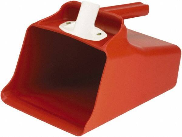 Remco - 128 oz Red Polypropylene Flat Bottom Scoop - 8.7" Wide x 7.3" Deep Bowl, 11" OAL - USA Tool & Supply