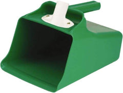 Remco - 128 oz Green Polypropylene Flat Bottom Scoop - 8.7" Wide x 7.3" Deep Bowl, 11" OAL - USA Tool & Supply