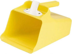 Remco - 128 oz Yellow Polypropylene Flat Bottom Scoop - 8.7" Wide x 7.3" Deep Bowl, 11" OAL - USA Tool & Supply
