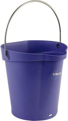 Vikan - 1-1/2 Gal, Polypropylene Round Purple Single Pail with Pour Spout - Handle Included - USA Tool & Supply