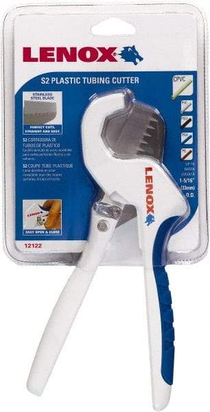 Lenox - 1-5/16" to 1" Pipe Capacity, Tube Cutter - Cuts Plastic, Rubber, PVC, CPVC - USA Tool & Supply