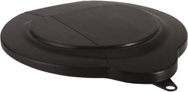 Vikan - 1.5 Gal Polypropylene Pail Lid - Black, For Use with 5696 - USA Tool & Supply