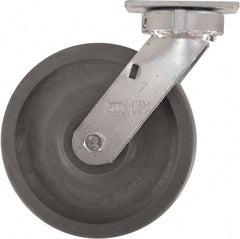 Caster Connection - 8" Diam x 2" Wide x 9-1/2" OAH Top Plate Mount Swivel Caster - High Grade Nylon, 2,000 Lb Capacity, Sealed Precision Ball Bearing, 4 x 4-1/2" Plate - USA Tool & Supply