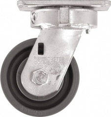 Caster Connection - 4" Diam x 2" Wide x 5-5/8" OAH Top Plate Mount Swivel Caster - High Grade Nylon, 1,000 Lb Capacity, Sealed Precision Ball Bearing, 4 x 4-1/2" Plate - USA Tool & Supply
