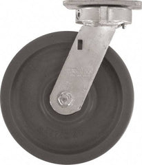 Caster Connection - 8" Diam x 2" Wide x 9-1/2" OAH Top Plate Mount Swivel Caster - High Grade Nylon, 2,000 Lb Capacity, Sealed Precision Ball Bearing, 4 x 4-1/2" Plate - USA Tool & Supply