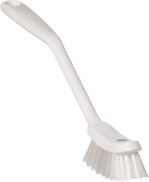 Vikan - 1" Bristle Length, Polyester Food Service Brush - 2-7/8" Long x 1" Wide Head, 11" OAL, White, Polypropylene Block - USA Tool & Supply