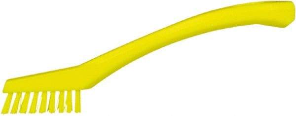 Vikan - 5/8" Bristle Length, Polyester Food Service Brush - 2-5/16" Long x 1/2" Wide Head, 8" OAL, Yellow, Polypropylene Block - USA Tool & Supply