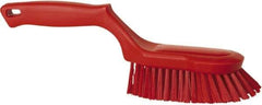 Vikan - 1-1/2" Bristle Length, Polyester Scrub Brush - 5-5/8" Long x 5" Wide Head, 13-1/2" OAL, Red, Polypropylene Block - USA Tool & Supply