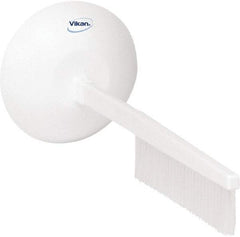 Vikan - 2-3/4" Bristle Length, Polyester Cleaning & Finishing Brush - 8" Long x 2-3/4" Wide Head, 20" OAL, White, Polypropylene Block - USA Tool & Supply