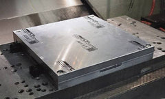 Mitee-Bite - Square Aluminum CNC Clamping Pallet - 378mm Wide x 378mm Long x 25.4mm Thick - USA Tool & Supply