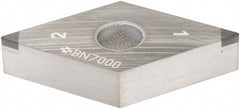 Sumitomo - 2NU-DNGA431 - Grade BN7000 PCBN Turning Insert - 55° Diamond, 1/2" Inscr Circle, 3/16" Thick, 1/64" Corner Radius - USA Tool & Supply
