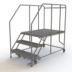 TRI-ARC - Rolling & Wall Mounted Ladders & Platforms Type: Rolling Work Platform Style: Steel Work Platform - USA Tool & Supply