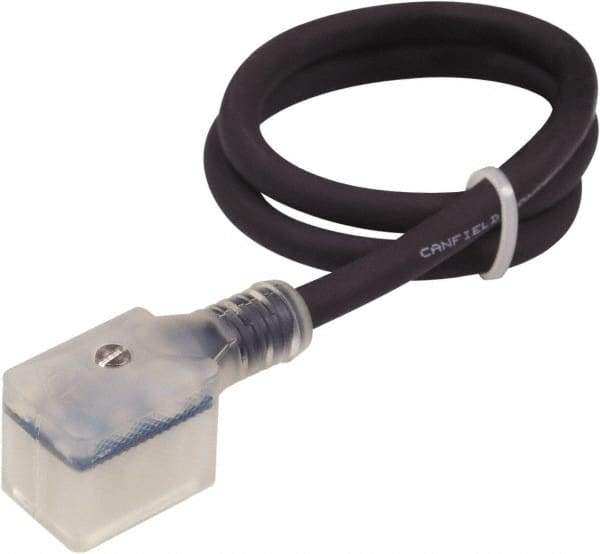 Canfield Connector - Solenoid Valve Connector/Gasket/Cord Assembly - Use with Solenoid Valves - USA Tool & Supply