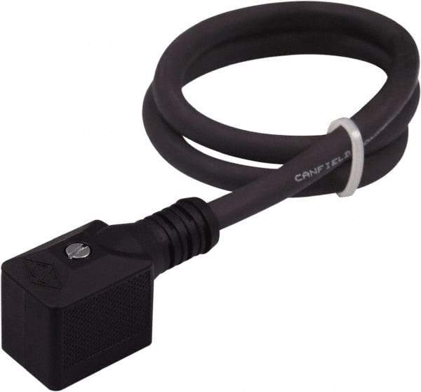 Canfield Connector - Solenoid Valve Connector/Gasket/Cord Assembly - Use with Solenoid Valves - USA Tool & Supply