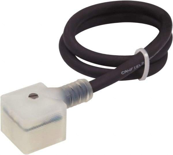 Canfield Connector - Solenoid Valve Connector/Gasket/Cord Assembly - Use with Solenoid Valves - USA Tool & Supply