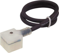 Canfield Connector - Solenoid Valve Connector/Gasket/Cord Assembly - Use with Solenoid Valves - USA Tool & Supply