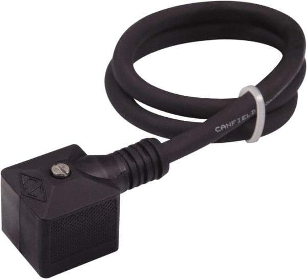 Canfield Connector - Solenoid Valve Connector/Gasket/Cord Assembly - Use with Solenoid Valves - USA Tool & Supply