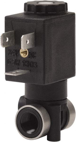 Spartan Scientific - 1/8" NPT Port, 3 Way, 2 Position, Composite Solenoid Valve - Normally Closed, Viton Seal - USA Tool & Supply