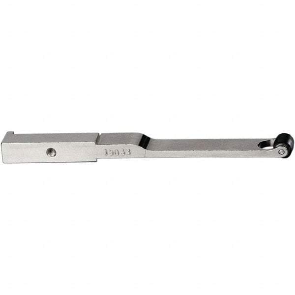 Dynabrade - 3/8" Wide Contact Arm - 12" Belt Length x 1/4" Belt Width, Crowned, 50" Contact Wheel Diam - USA Tool & Supply