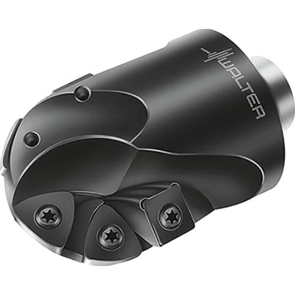 Walter - 63mm Cut Diam, 53mm Max Depth of Cut, 63mm Shank Diam, 96mm OAL, Indexable Ball Nose End Mill - 6,000 Max RPM - USA Tool & Supply