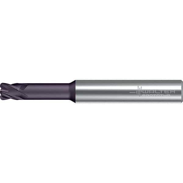 Walter-Prototyp - 4mm, 4 Flute, Solid Carbide, 0.5mm End Mill - 2.244" OAL, 30° Helix, Right Hand Flute, 20mm LOC, Right Hand Cut - USA Tool & Supply