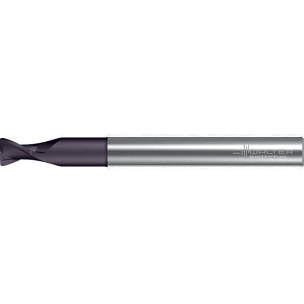 Walter-Prototyp - 12mm, 2 Flute, Solid Carbide, 0.5mm End Mill - 3-15/16" OAL, 30° Helix, Right Hand Flute, 36mm LOC, Right Hand Cut - USA Tool & Supply