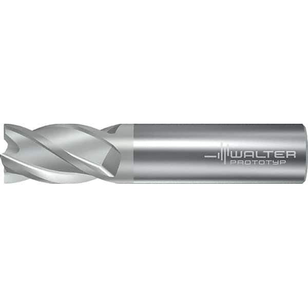 Walter-Prototyp - 12.7mm, 4 Flute, Solid Carbide, 0.762mm End Mill - 3-1/2" OAL, 38° Helix, Right Hand Flute, 25mm LOC, Right Hand Cut - USA Tool & Supply